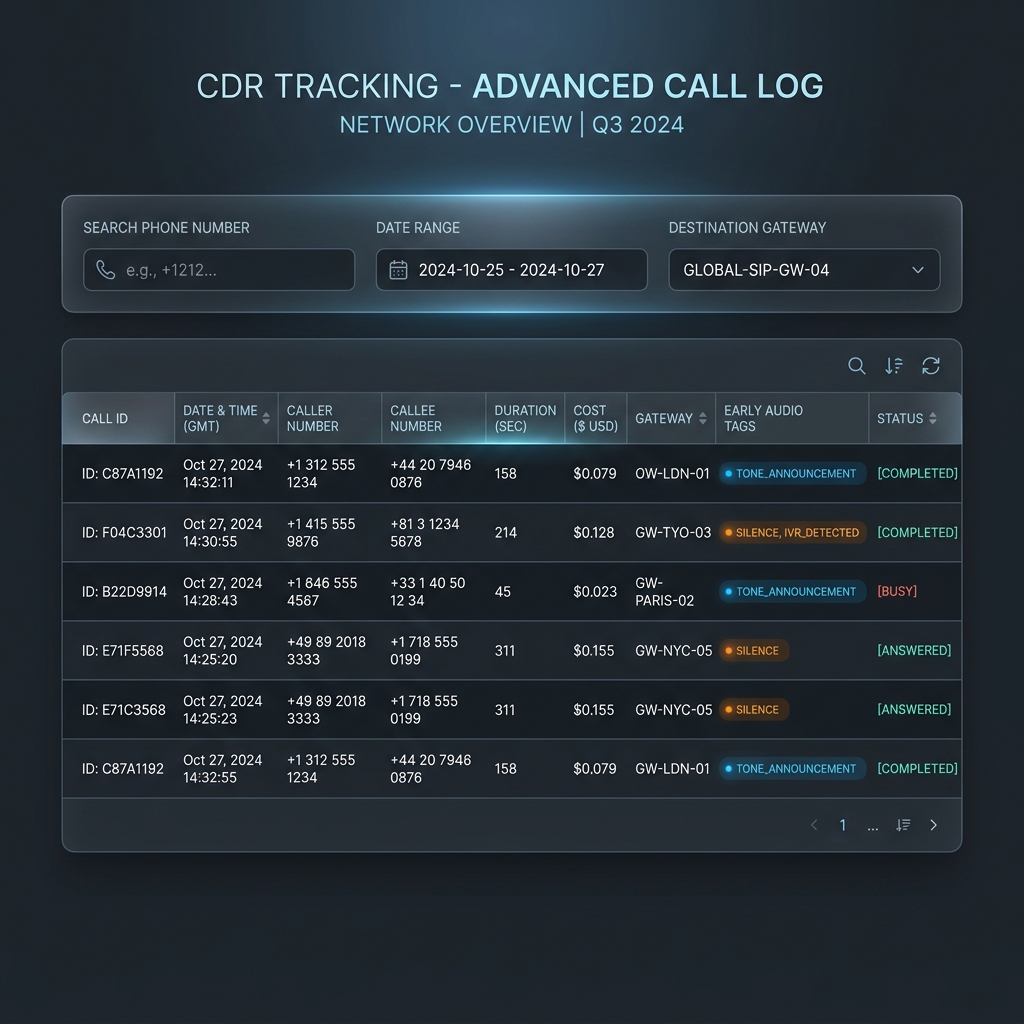 CDR Tracking View