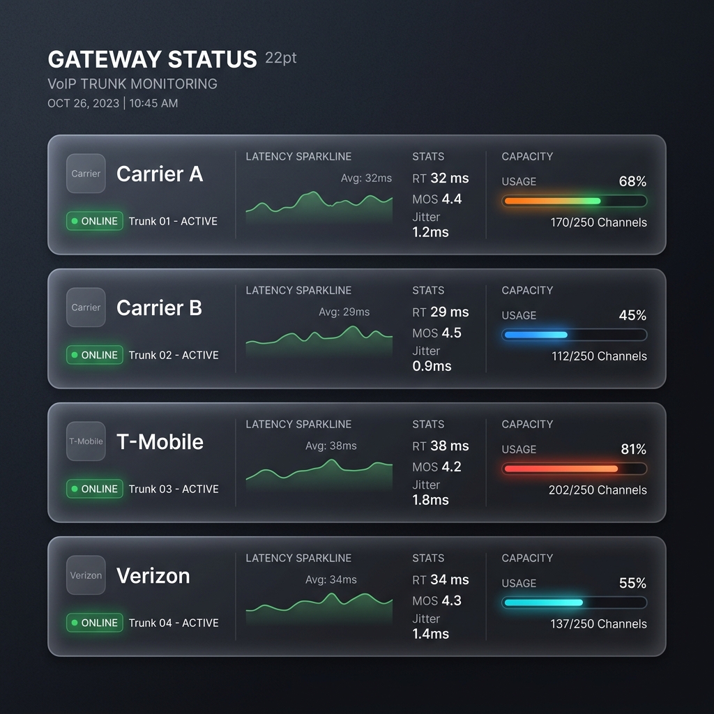 Gateway Status View