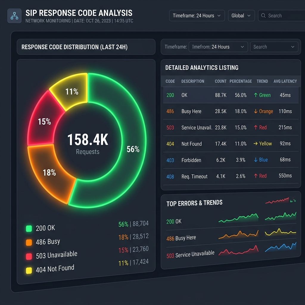 SIP Response Analytics View